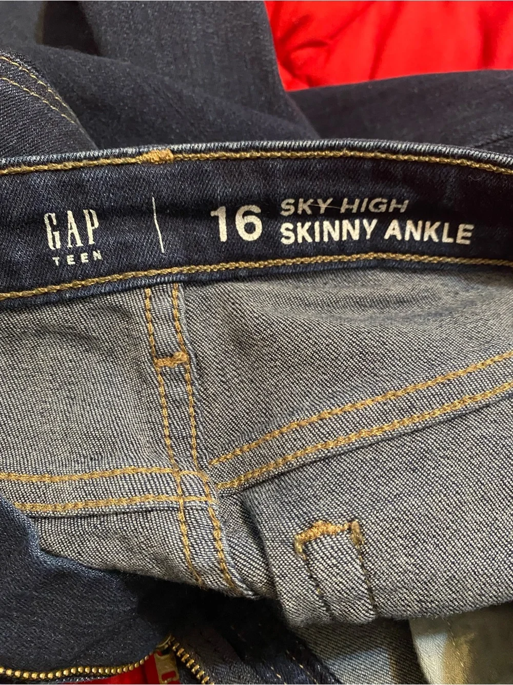 GAP Teen Size 16 Skinny Jeans Dark Indigo Blue stretch denim NWOT back to school